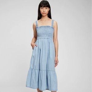 NWT Organic Cotton Smocked Midi Tank Dress with Washwell Small